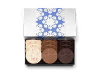 12-Piece Large Chocolate Cookie Gift Set � Luxury Holiday Packaging � Snowflake