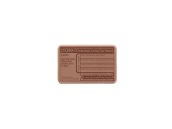 2″x3″ Milk Chocolate Shape � IRS 1040 <br> case of 50: $119.99
