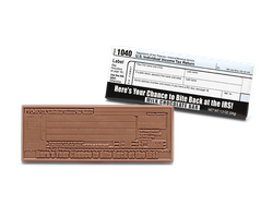 2″x5″ Milk Chocolate Wrapper Bar � IRS 1040 <br> Case of 50-$139.99
