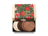 6-Piece Large Chocolate Cookie Gift Set � Luxury Holiday Packaging � Joyful