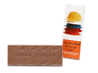 2″x5″ Milk Chocolate Wrapper Bar � It can�t hurt to be safe!<br>case of 50: $139.99