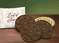 Snowflake Dark Chocolate with MINT Cookies <br>  case of 50: $115.55