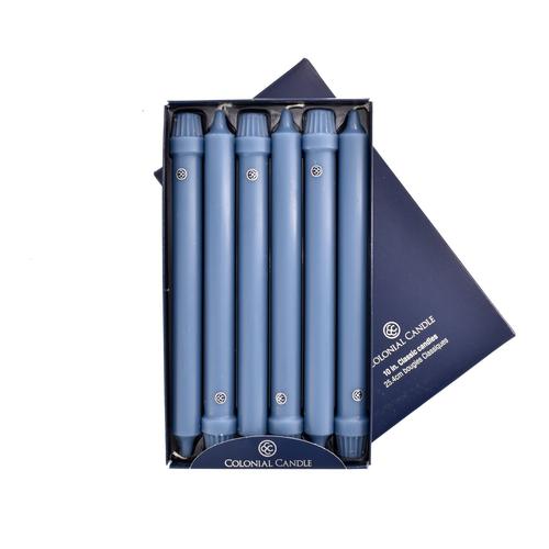 Colonial Candle 12in Classic Taper Wedgewood Blue Qty 1