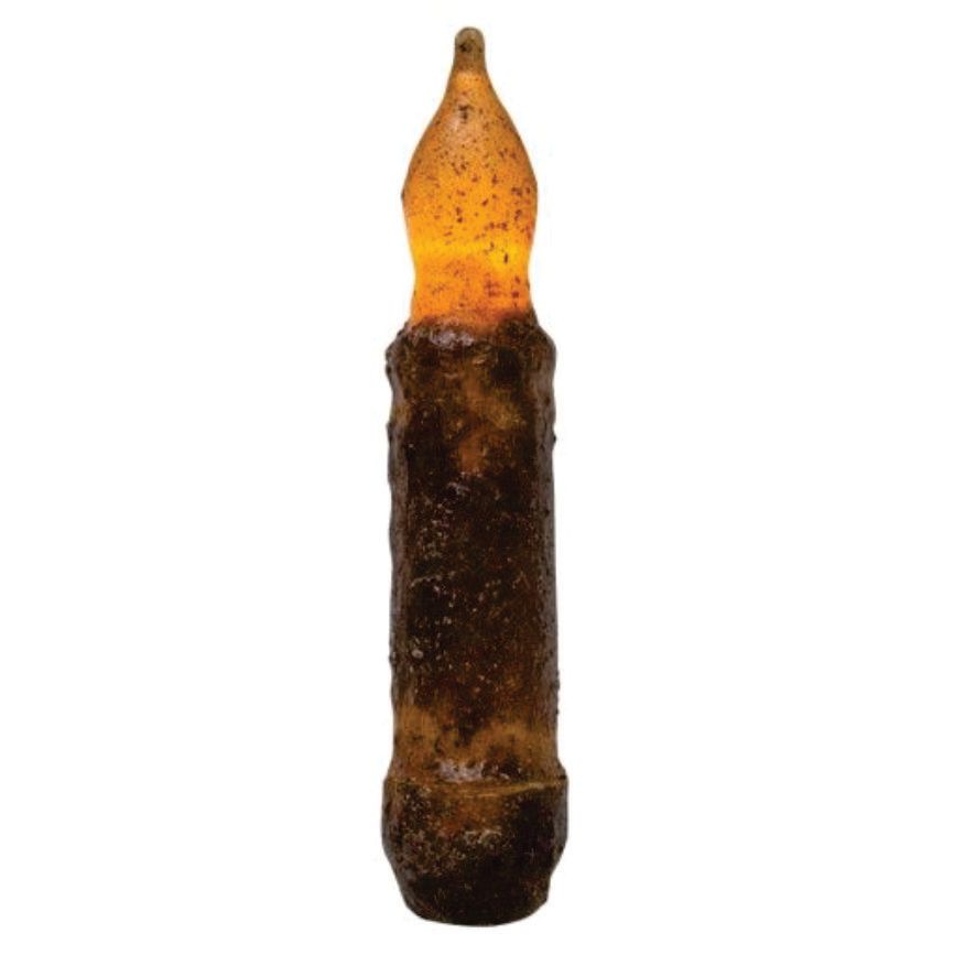 Battery Taper Candle Burnt Mustard Cinnamon 4 In.