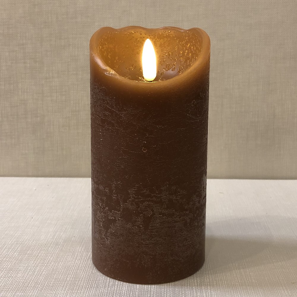 Battery Pillar Candle With Timer 3x6 Spice