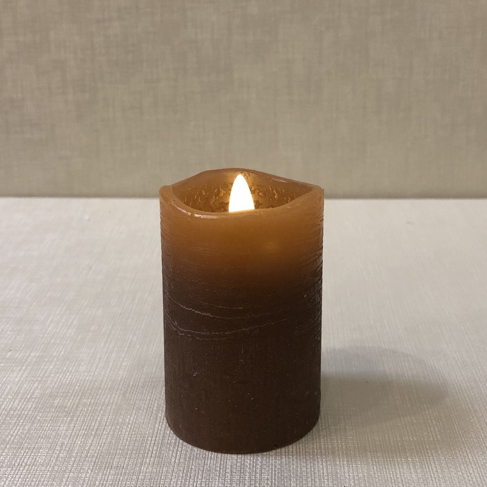 Battery Pillar Candle With Timer 3x6 Spice