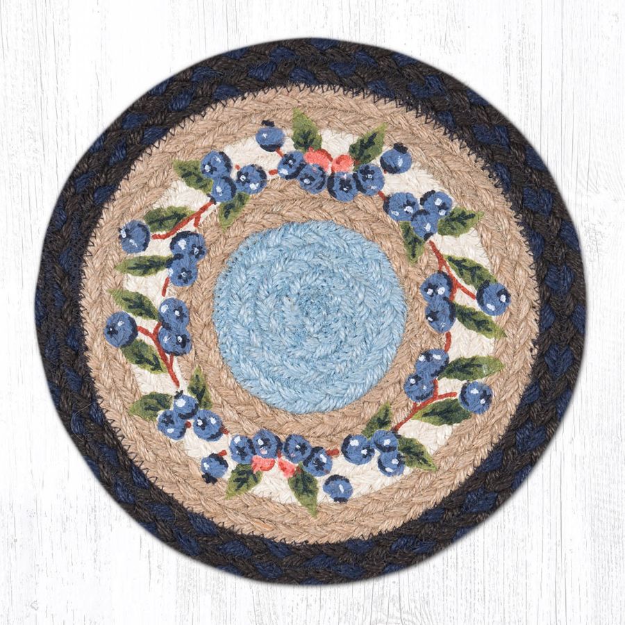 Braided Trivet - Round - Blueberry - 10in