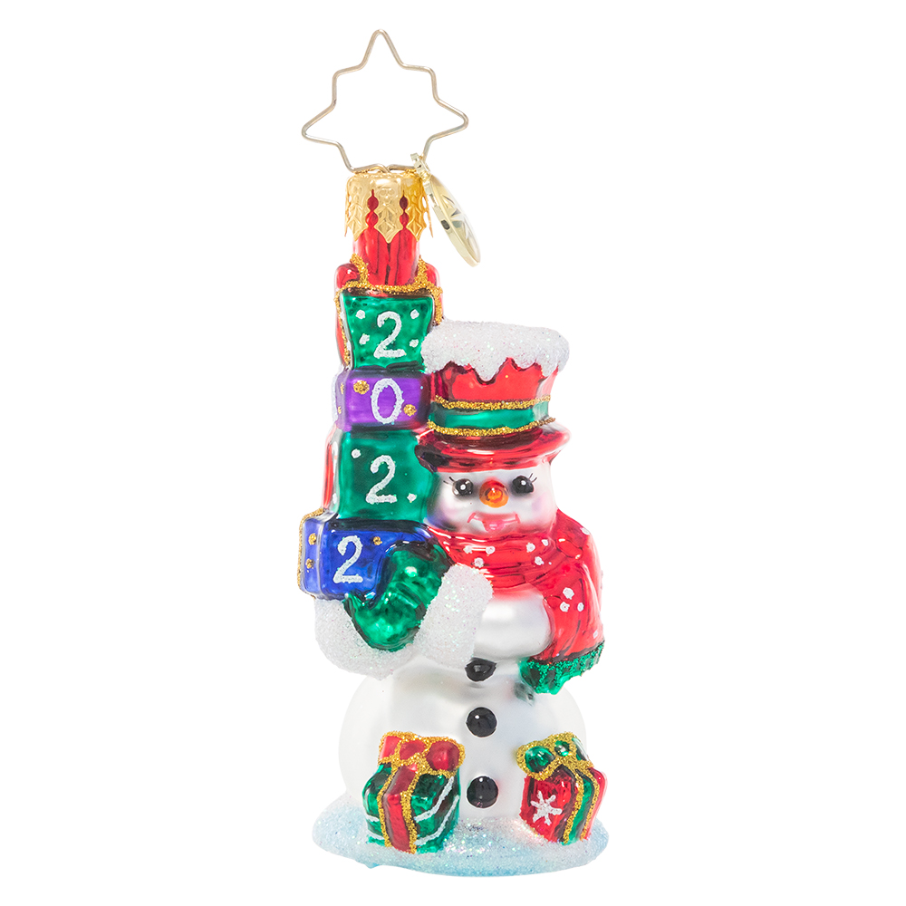 Christopher Radko Glass Ornament Gem Teetering Tower Of Treasures Dated 2022