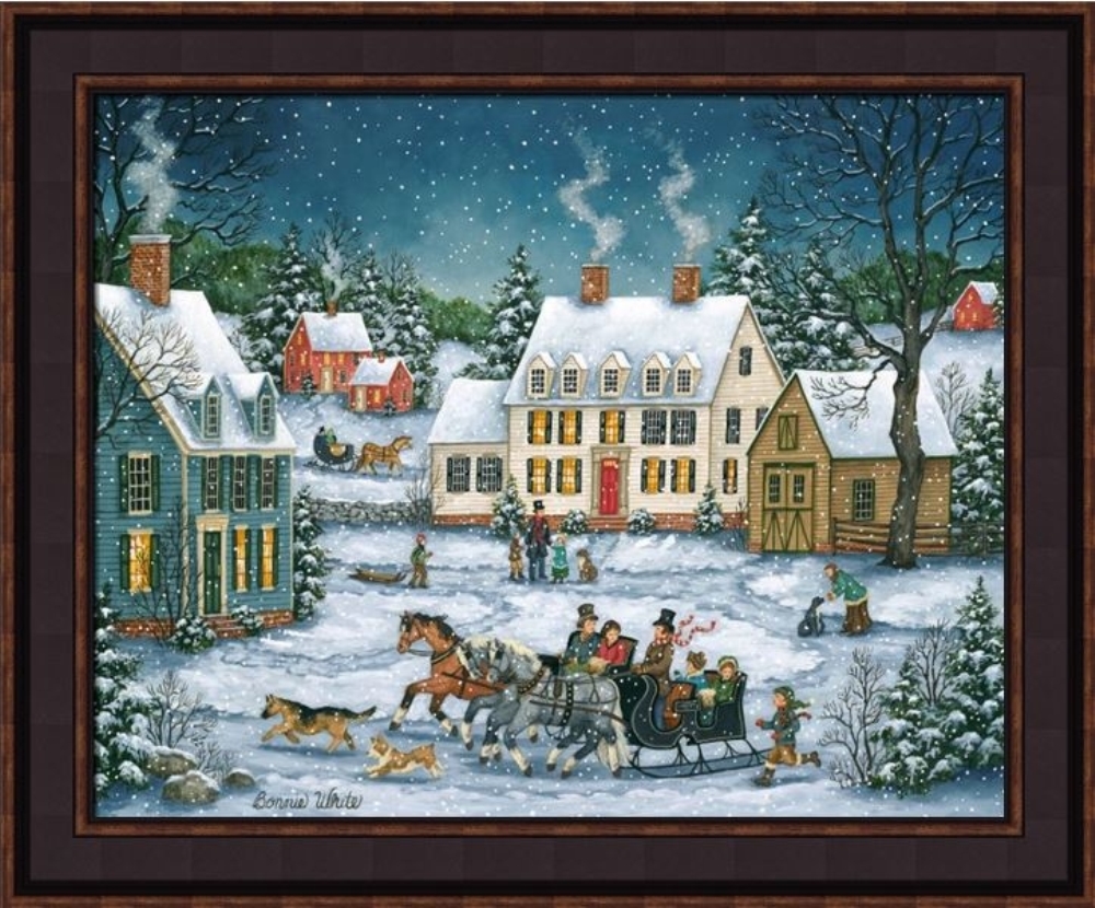 Framed Print - Dashing through the Snow - 24x20 - Bonnie White