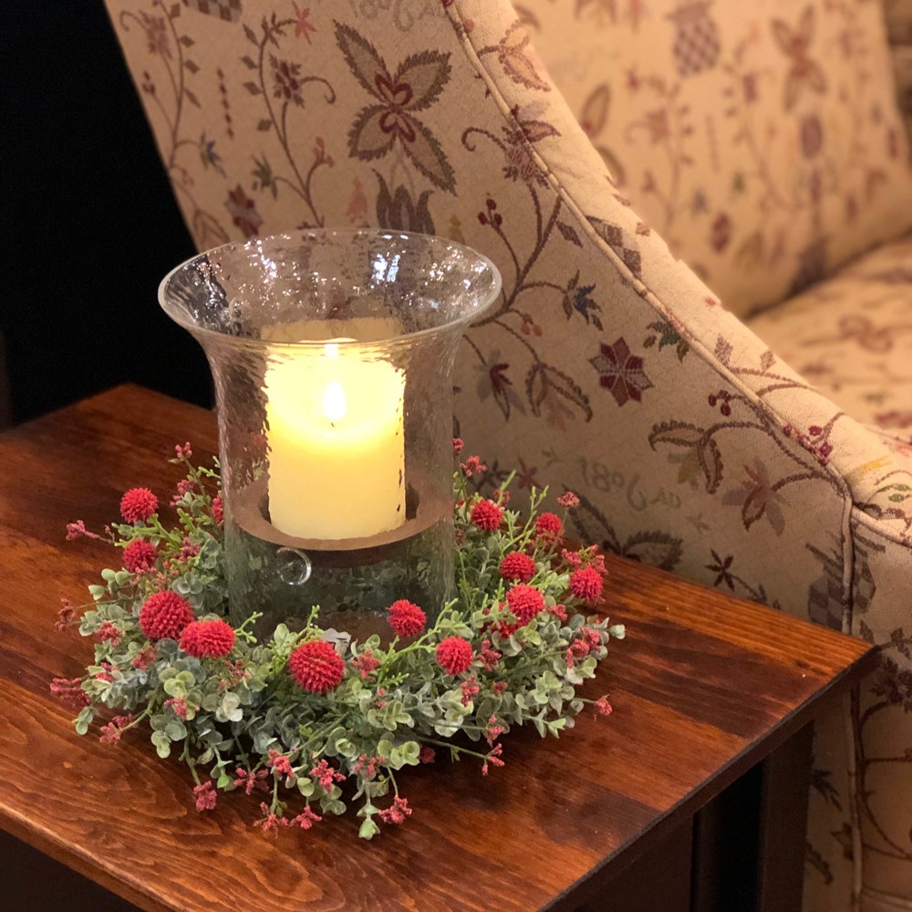 Hammered Glass Candle Holder Hurricane 9 1/2" x 6 1/2"