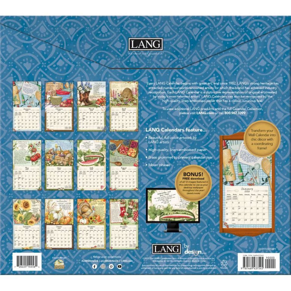 Lang Calendar - 2026 - American Kitchen - Susan Winget