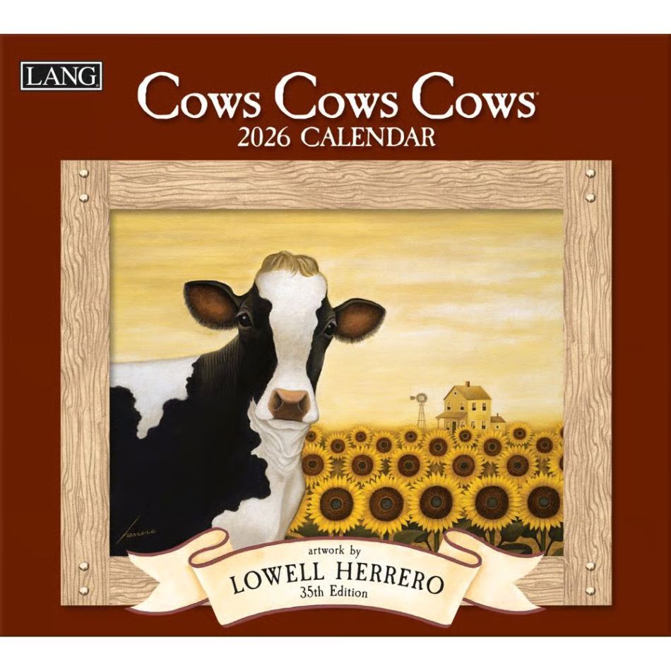 Lang Calendar - 2026 - Cows Cows Cows - Lowell Herrero