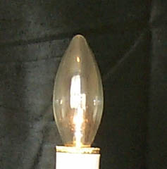 Silicone Dipped 1-Watt Clear Flicker Bulb - G620 Style, Farmhouse Country Look (Incandescent)