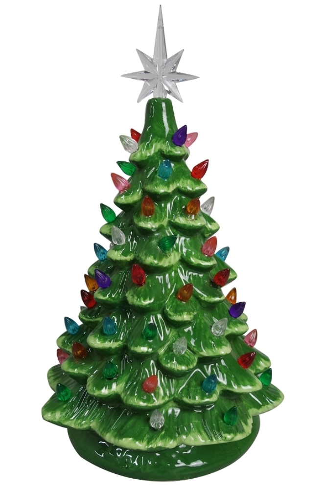 Lighted Ceramic Christmas Tree Electric 16”