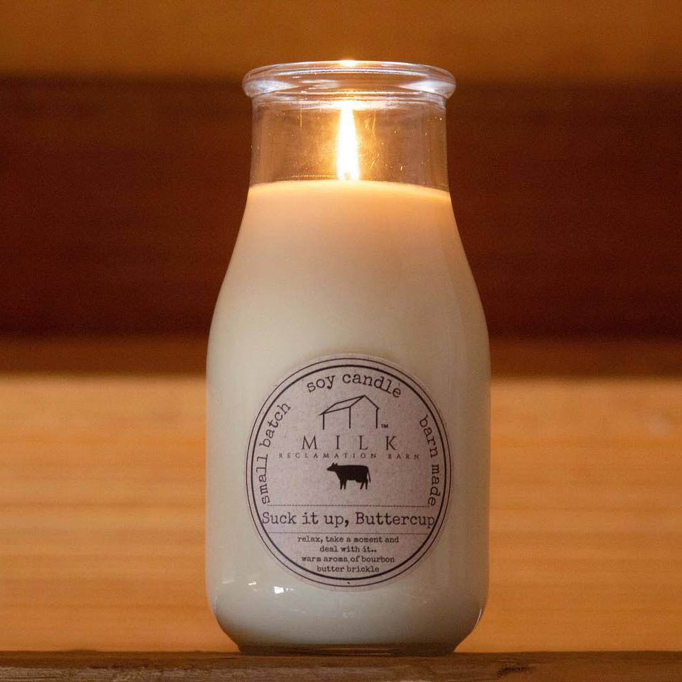 Milk Reclamation Barn Milk Bottle Candles Soy Candles