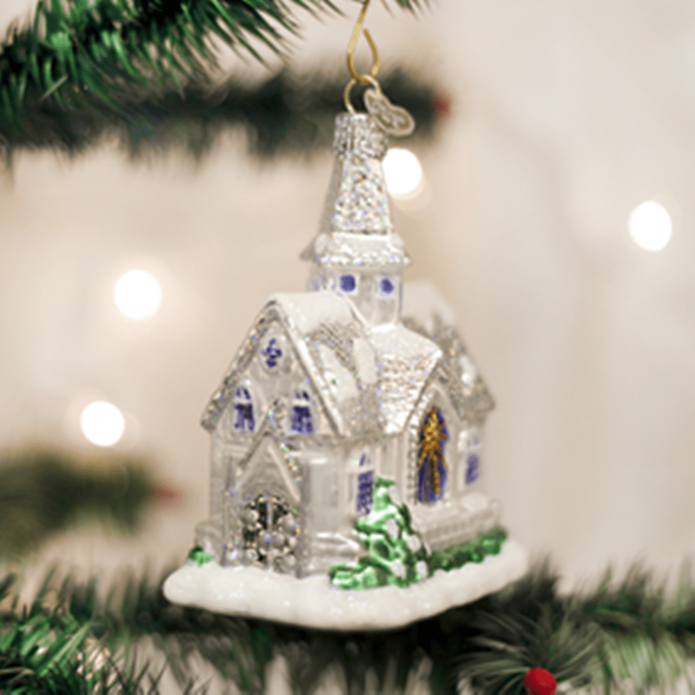Old World Christmas Glass Ornament Sparkling Cathedral