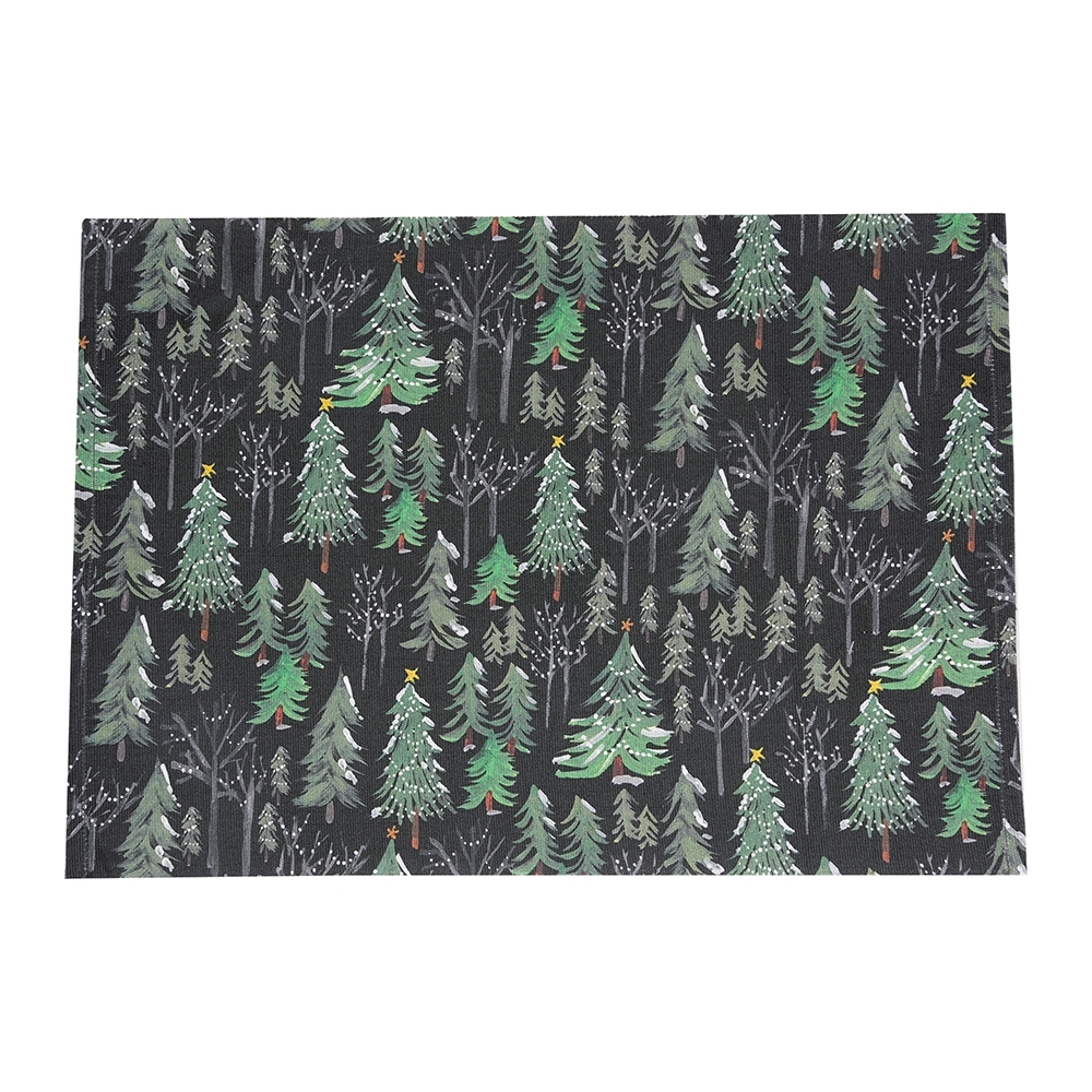 Rectangular Placemat Christmas Tree Memories Washable 19in x 13in