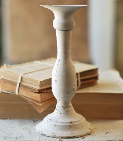 Taper Candle Holder - Alette - Cream - 10in H