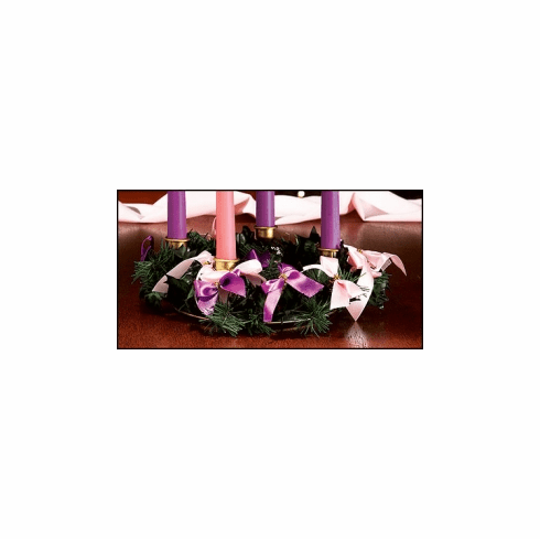 ADVENT WREATH WITH RIBBONS