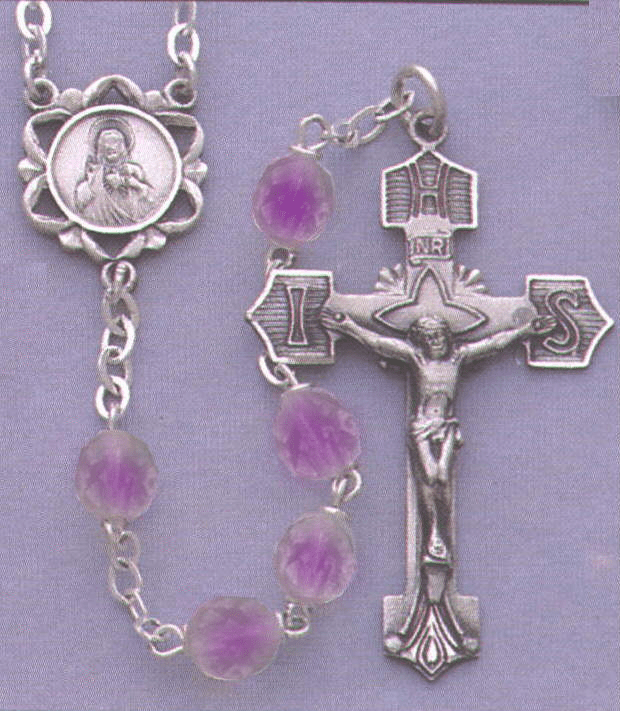AMETHYST CRYSTAL/STERLING ROSARY
