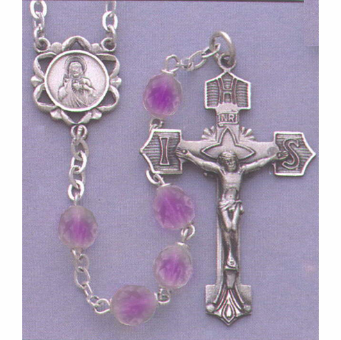AMETHYST CRYSTAL/STERLING ROSARY