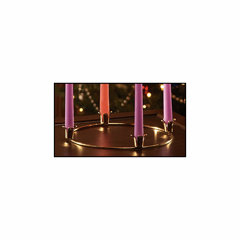 BRASS ADVENT WREATH (11" DIAMETER)