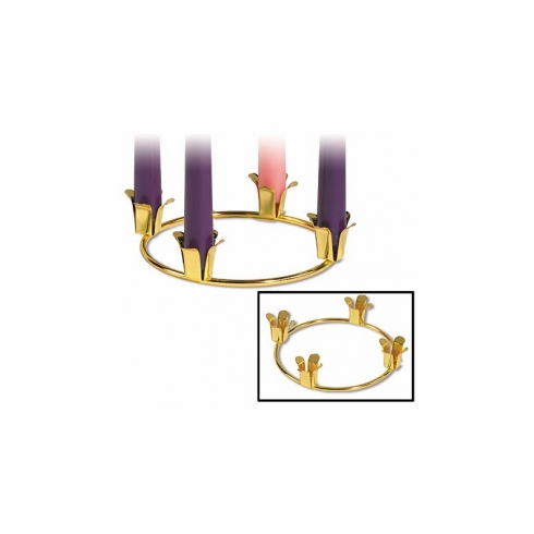 BRASS ADVENT WREATH (6" DIAMETER)