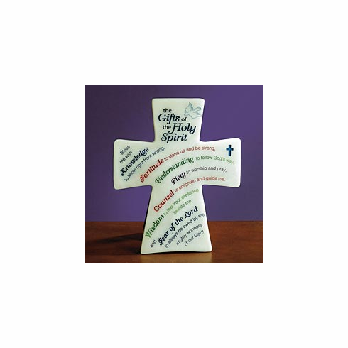 GIFTS OF THE HOLY SPIRIT - CROSS PLAQUE
