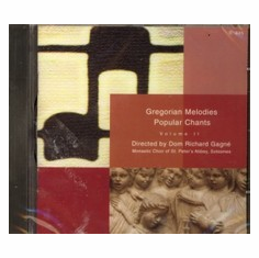 GREGORIAN MELODIES VOLUME 2 BY SOLESMES MONASTIC CHOIR OF THE ABBEY OF ST PETER