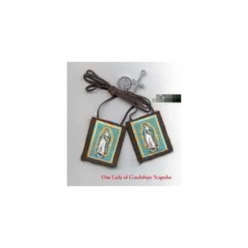 GUADALUPE BROWN SCAPULAR - 100% WOOL
