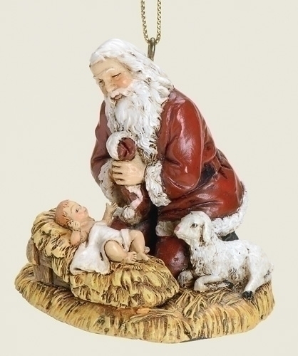 KNEELING SANTA ORNAMENT  **SOLD OUT FOR THE SEASON**