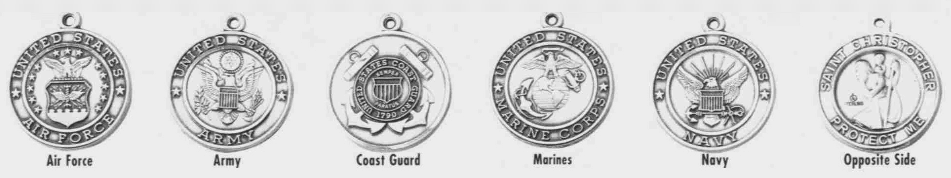 ST. CHRISTOPHER / MILITARY - STERLING SILVER