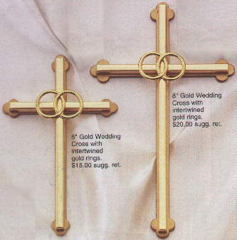 WEDDING CROSS - BRASS