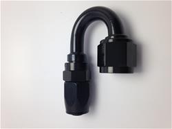 Fragola Pro-Flow 90 Degree Hose End -6AN To 6AN Female Swivel Fitting Red/Blue Anodized