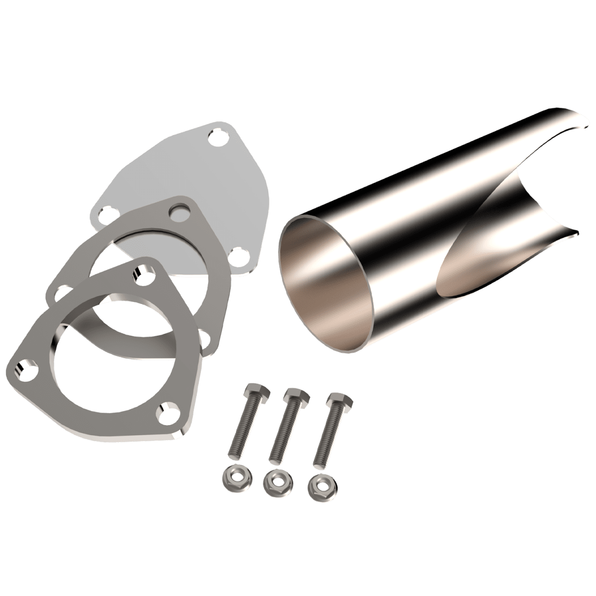 2.25 Inch Stainless Steel QTP DIY Exhaust Cutout Pipe