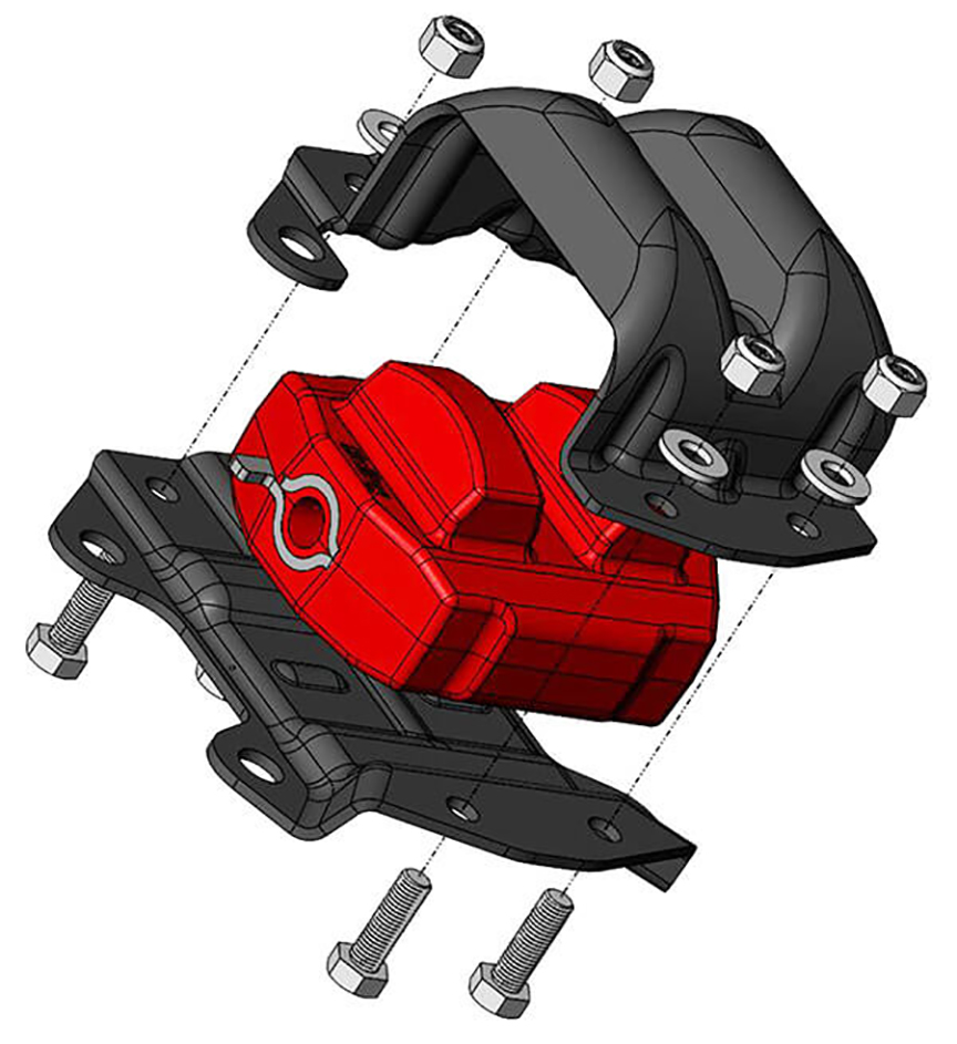 Blackheart Heavy Duty Clamshell Engine Mount Kit