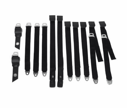 Bucket Seatbelt Set, Black