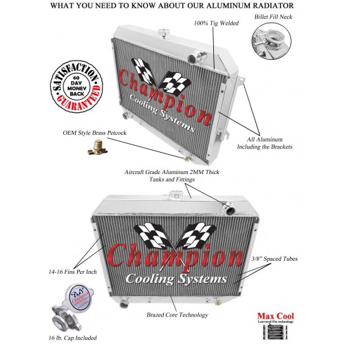 Champion 4-Row Aluminum Radiator