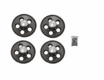 Dark Argent Silver Rally Wheel Caps