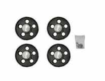 Dark Argent Silver Rally Wheel Center Caps