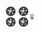 Dark Argent Silver Rally Wheel Center Caps
