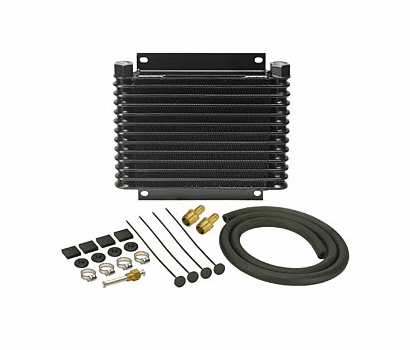 thumbnail image 2 of Derale 13614 Series 9000 Plate & Fin Transmission Oil Cooler - 1/2" NPT Ports, With Installation Kit 2 of 9