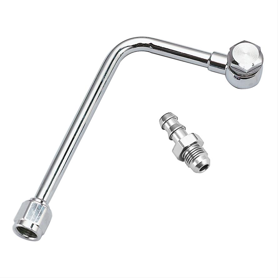 Edelbrock 8126 Carburetor Single Feed Fuel Line Kit | 3/8 In Hose Barb