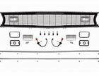Grill Set, Black Surround, with Silver Grill Bars