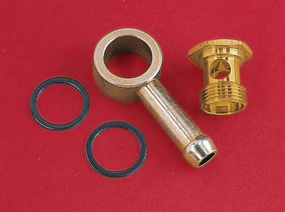 thumbnail image 2 of Fragola -8 AN To 7/8-20 Holley Fuel Bowl Inlet Fittings – Black Anodized, Pair, 491957-BL 2 of 3