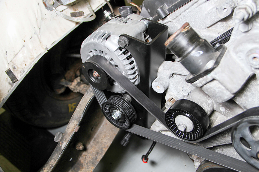 Holley Gen III Hemi Alternator Relocation Bracket