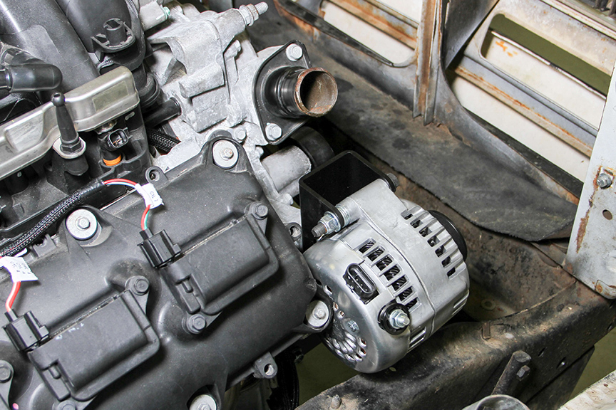 Holley Gen III Hemi Alternator Relocation Bracket