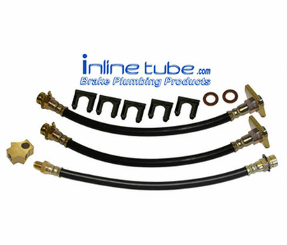 Inline Tube Brake Hose Kit, Disc Brakes 8 3/4" Rear End