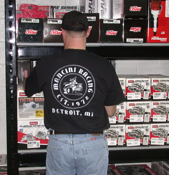 Mancini Racing Chariot Logo Tee