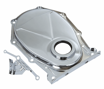 MRE -  Chrome Timing Cover, w/Oil Seal